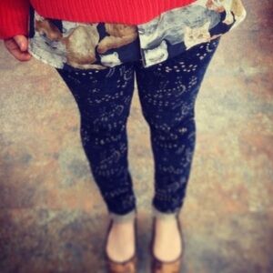 Anthropologie Pilcro Serif Cord Leggings